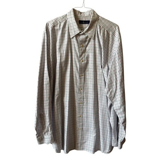 RALPH LAUREN BUTTON DOWN SHIRT 2XLT CHECKED PREPPY OFFICE CLASSIC TIMELESS - Picture 3 of 12